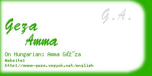 geza amma business card